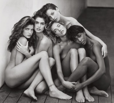 Stephanie, Cindy, Christy, Tatjana, Naomi, Hollywood by Herb Ritts, 1989